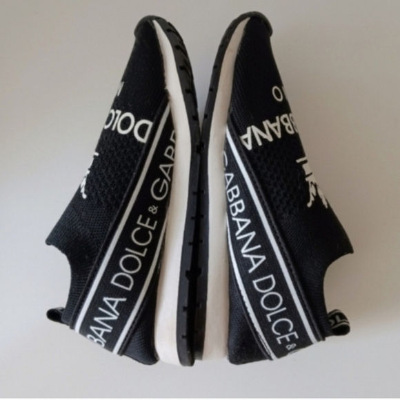 Dolce & Gabbana Black and White Slip-On Sneakers - Picture 6 of 11